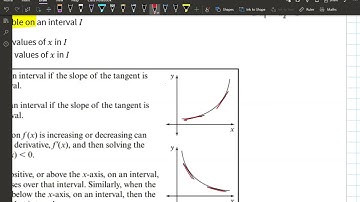 MCV4U1 3.1 Increasing and Decreasing Functions