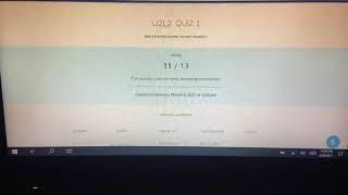 My New Grade for U2L2: QUIZ 1 from Spanish
