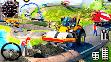 Road Bridge Construction Simulator 2025 - Large City Builder JCB 3D - Android Gameplay