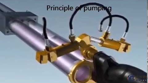 The principle of concrete pump pumping