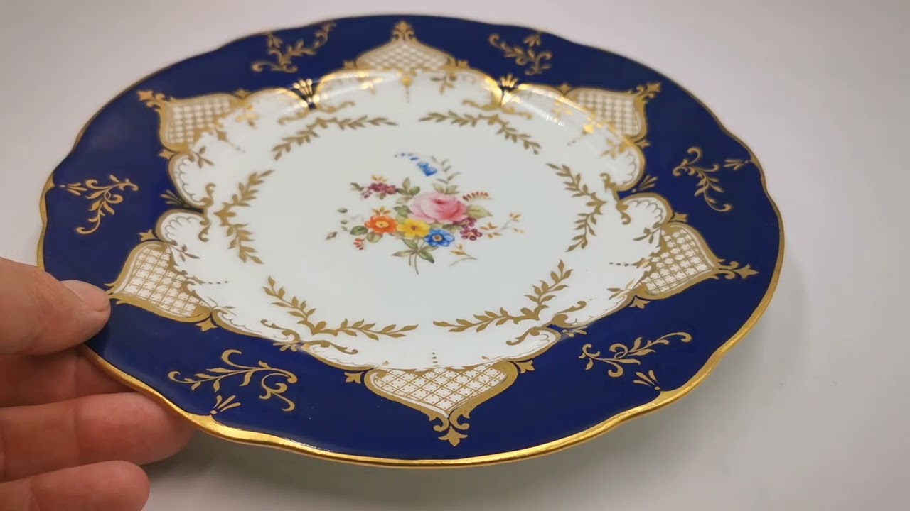 Antique Coalport China 5879 Dessert Plate - YouTube