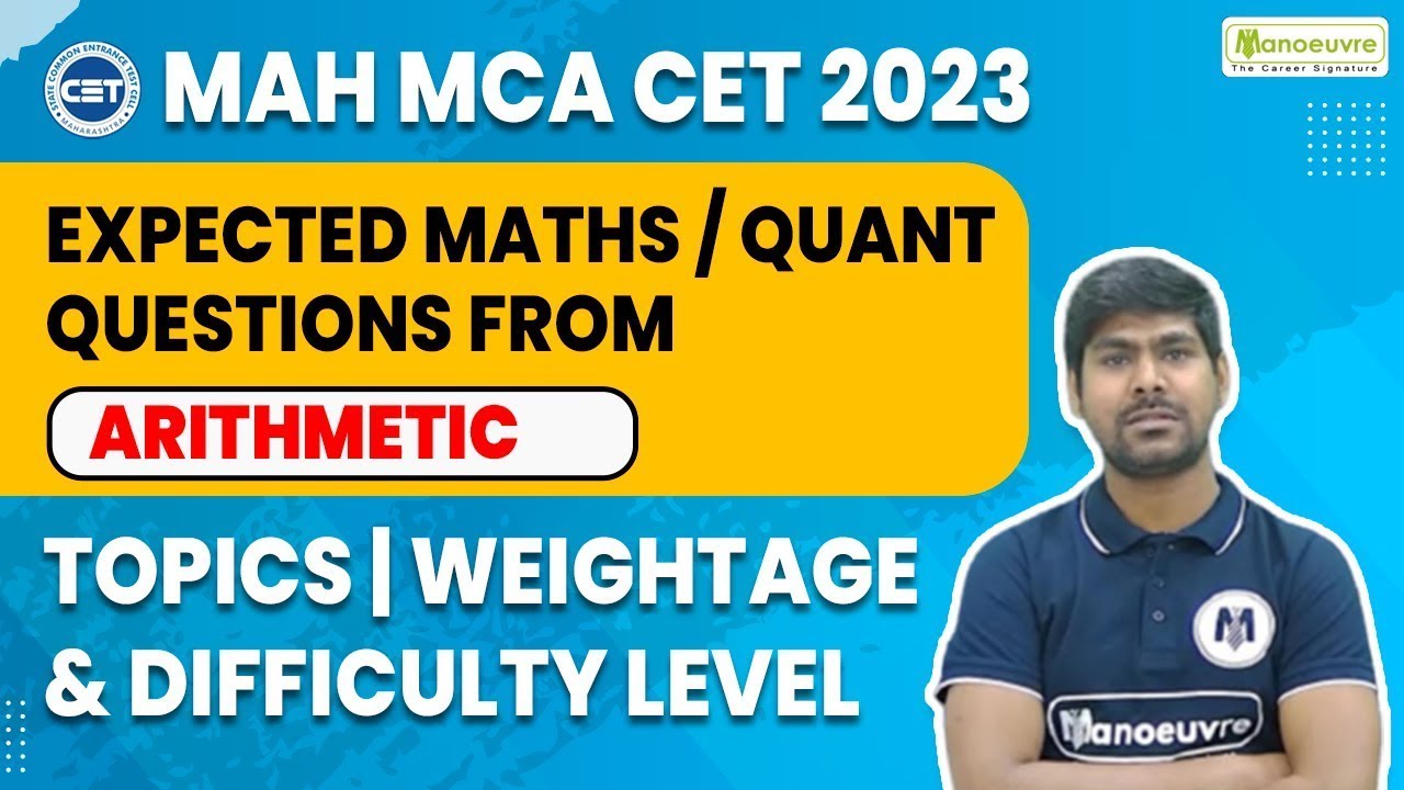 MAH MCA CET 2023 Expected Maths Quant Ques Arithmetic Topics