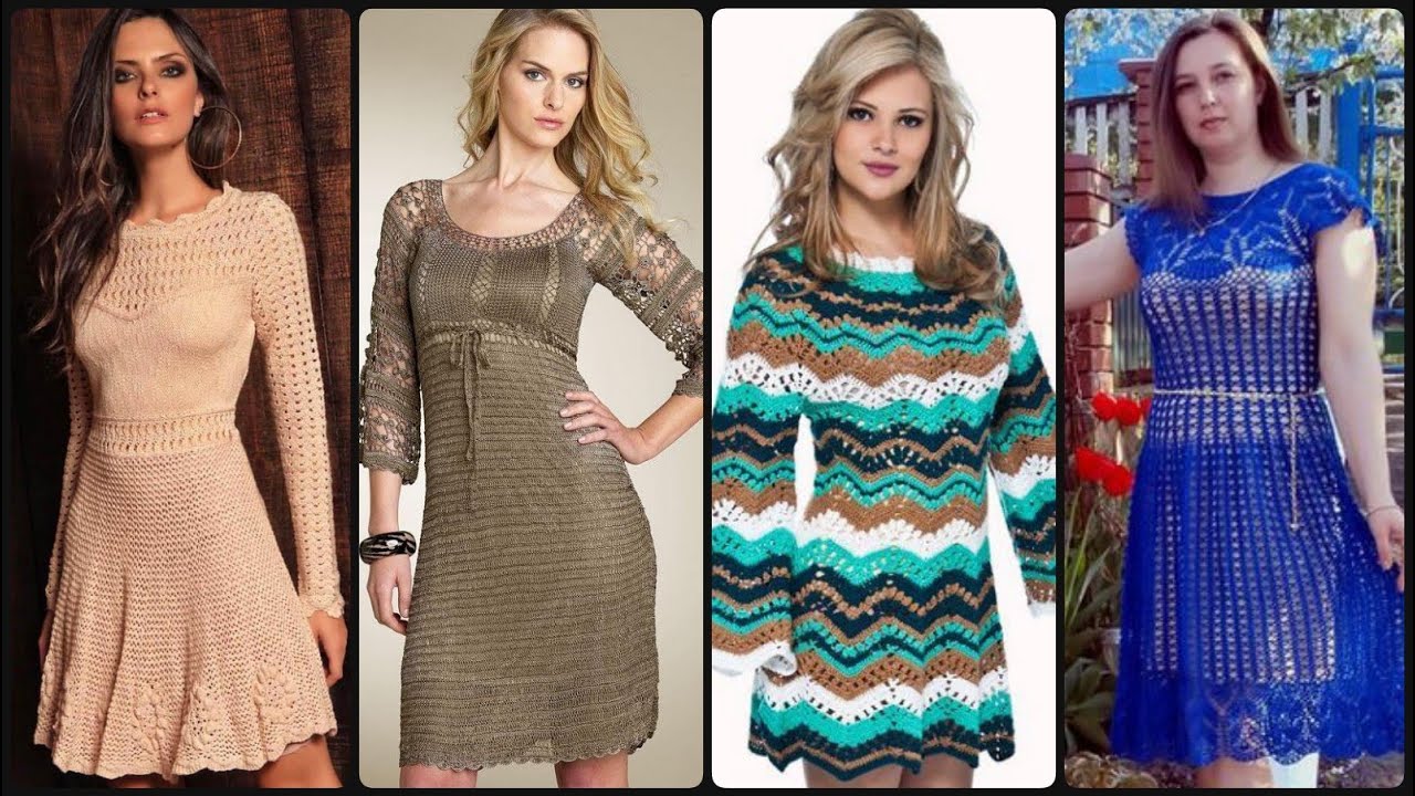 Crochet Knee length Dresses for Plus size Ladies//Modest Fashion
