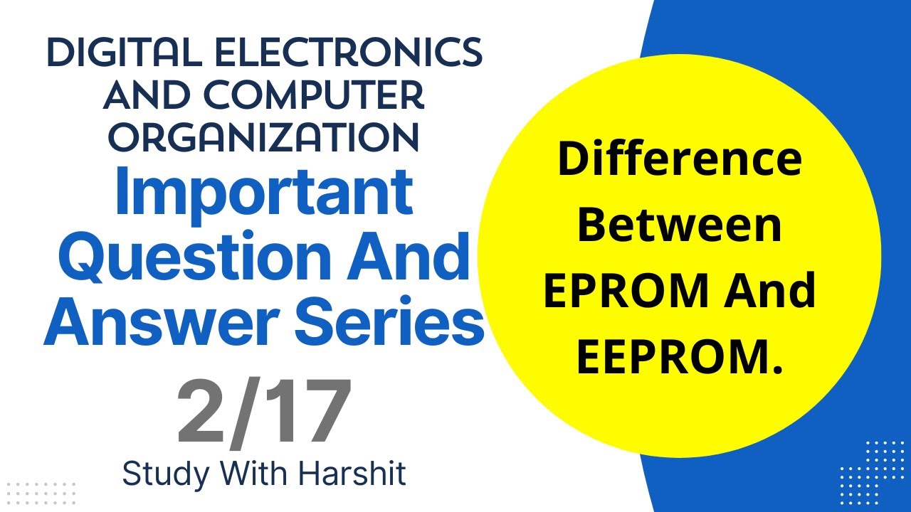 Erom Computer Digital Electronics And Computer Organization Important Q&A Series 2/17 ...