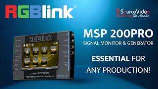 RGBlink's MSP 200Pro: A Signal Monitor, Test Pattern Generator, Cross Converter, And Much More! screenshot 2
