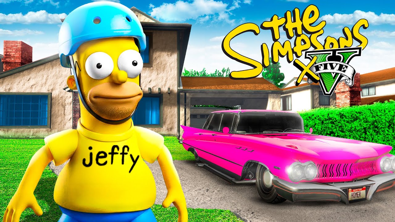 Джеффи становится ГОМЕРОМ СИМПСОНОМ в GTA 5!