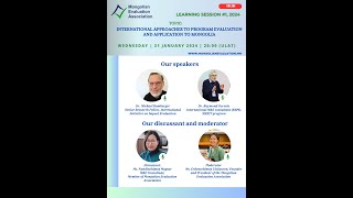 MEA Learning Session 2024/1 International approaches to program evaluation & application to Mongolia