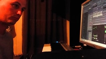 In the studio making a dope beat