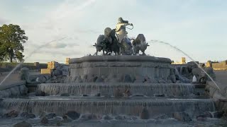 Gefion Fountain, Copenhagen Stock Video