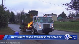 To cut costs in Syracuse, NYS suggests changing police officers’ schedules and automatic garbage tru