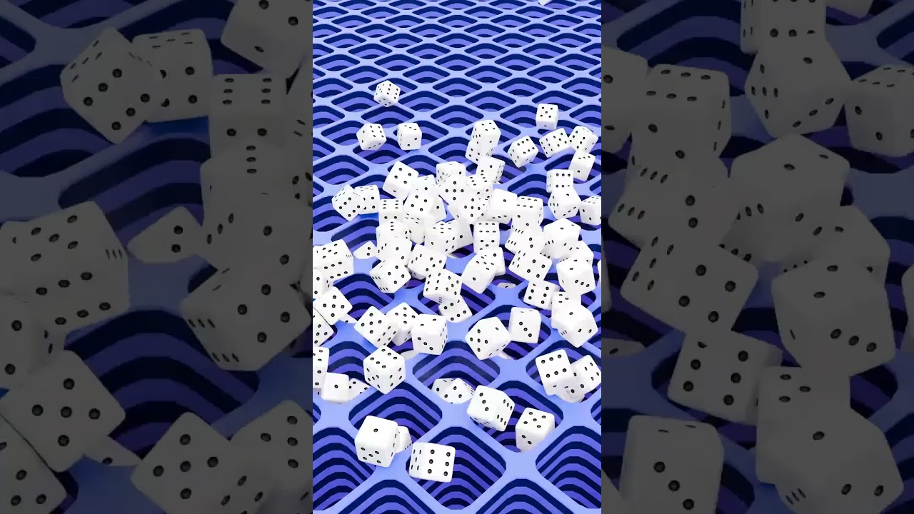 🎲 Falling Dice Into the Grid 🔄 | Oddly Satisfying Loop ✨