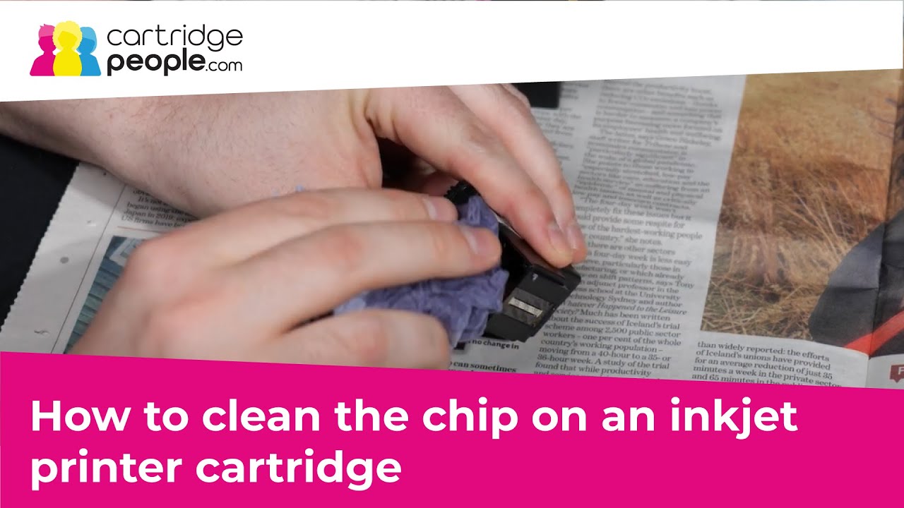 How to clean the chip on an inkjet printer cartridge YouTube