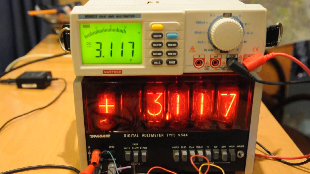 Meratronik Digital Voltmeter V544 with NIXIE tubes