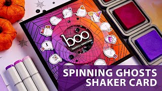 Spinning Ghosts Shaker Card @AshleyTuckerDesigns