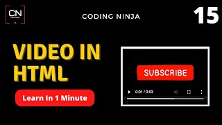 Learn HTML video in 1 minute | Coding Ninja