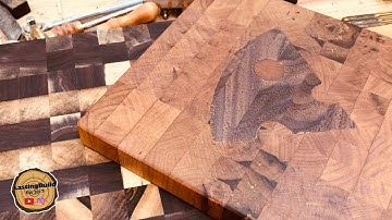 Adding Walnut INLAY to End Grain Cutting Board