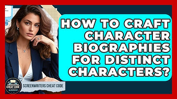 How To Craft Character Biographies For Distinct Characters? - Screenwriter