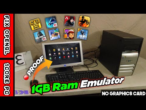 (Lite) Best Android Emulator 1GB RAM PC | NO GRAPHICS CARD | NO VT | FIX OPENGL | Dual Core PC's