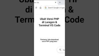 Cara Update Versi PHP di Laragon dan Fix Terminal VS Code