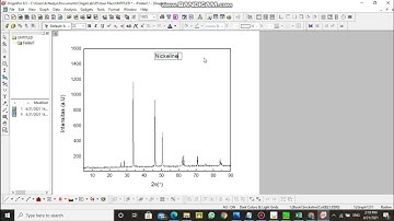 Cara Layouting Data XRD dengan Menggunakan Software Origin (Data XRD Nickeline)