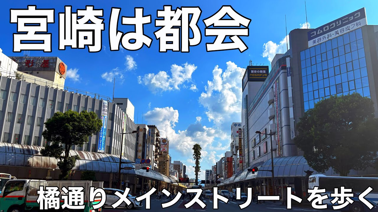 【宮崎】南国すぎる“都会の中心街”がヤバかった｜橘通りメインストリートを歩く 宮崎山形屋 若草通など