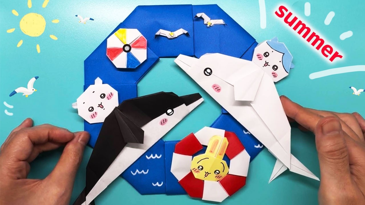 How to make a Chiikawa and dolphin summer wreath - YouTube