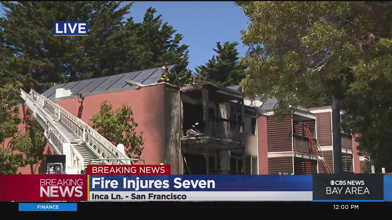 7 injured, 1 critically, in 2-alarm San Francisco apartment fire - YouTube
