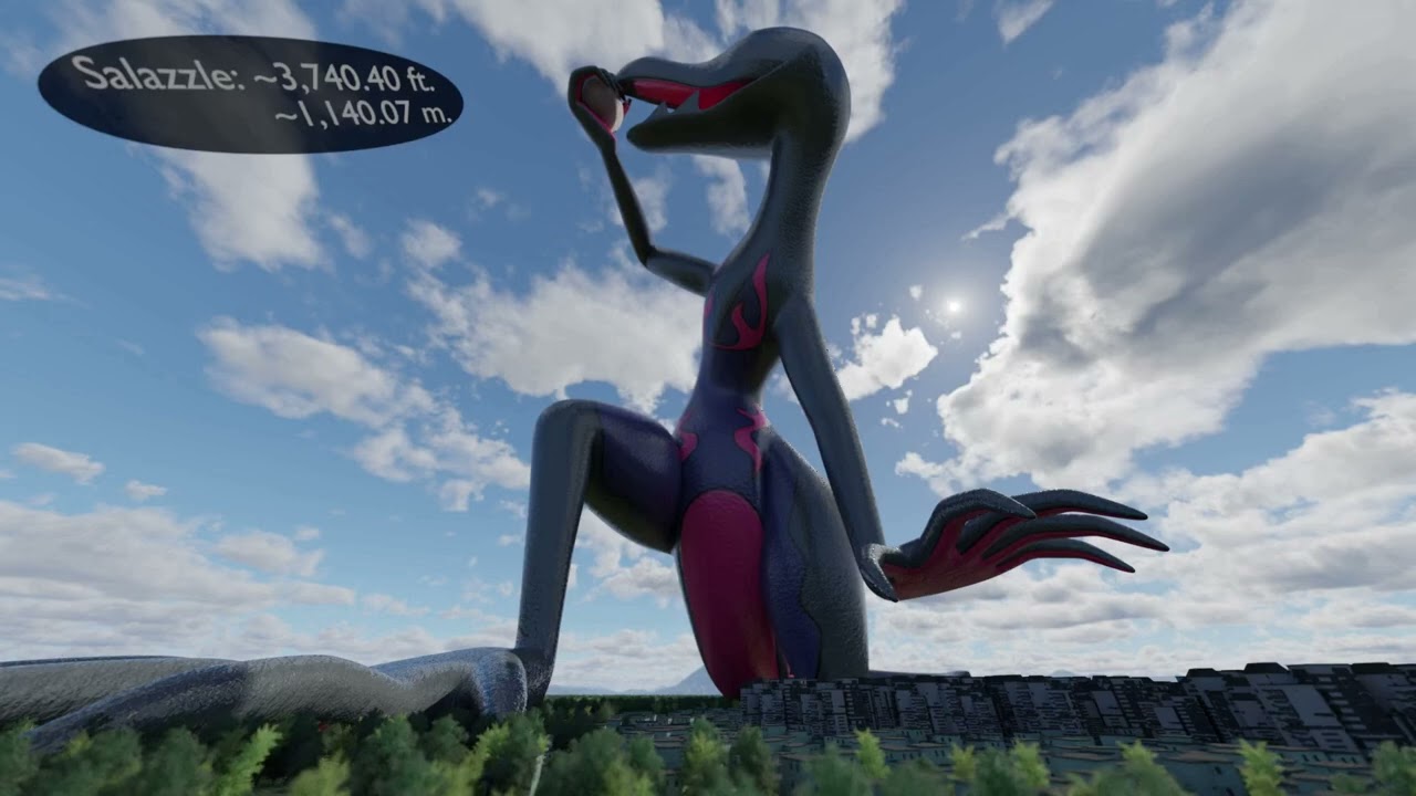 Magical Miscalculation (Giantess Growth Macro Salazzle Pokemon)
