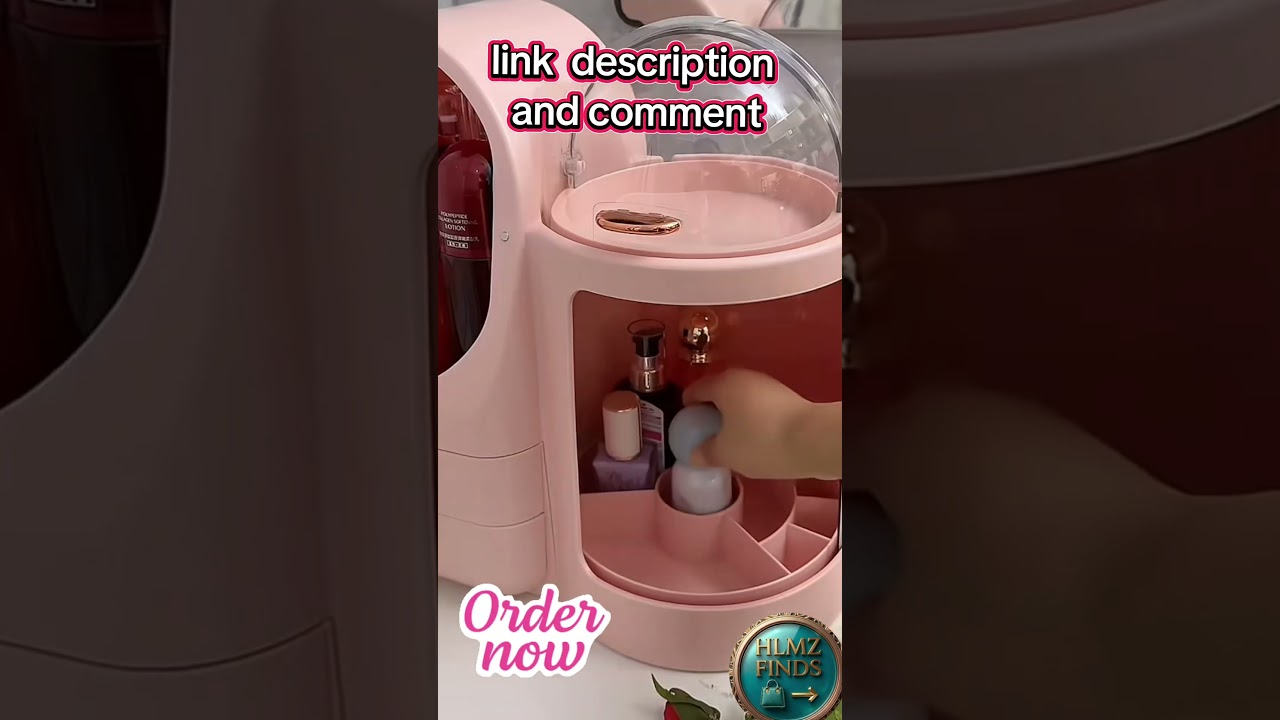 Makeup Organizer with LED Mirror #MakeupOrganizer #hlmzfinds #foryou