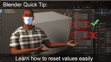 Blender Quick Tip: How to easily reset values in blender