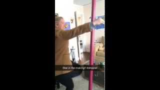Preppy Girl Pole Dance Fail