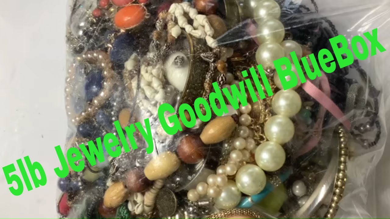 Goodwill BlueBox 5lb Jewelry UNBOXING! Reselling jewelry on eBay Full Time Reseller YouTube