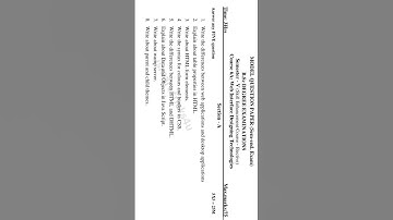 5th sem computer paper 6A model paper *web interface designing technologies* #bsccomputerscience