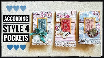 One Page Wonder - According Style 4 Pockets - Junk Journal Ephemera