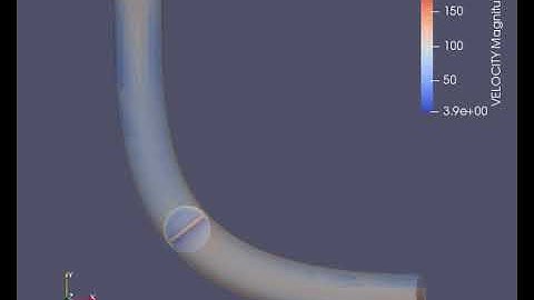 Velocity Animation - Steady state Flow Over a Throttle