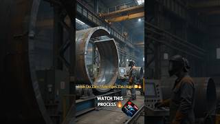 How Giant Steel Pipes Are Made 😳⚙️ #steel #pipemanufacturing #welding #engineering #factory#machines