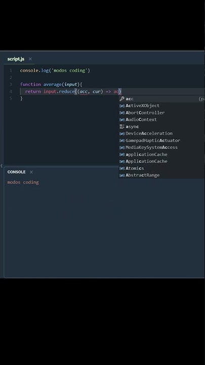 #shorts Calculate Average of Array in Javascript (With Reduce Function ...
