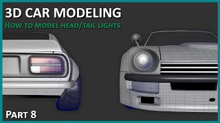 3D Car Modeling  How to Model Lights