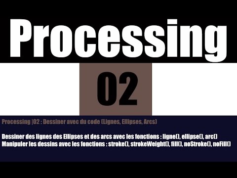 Processing |02 : Dessiner avec du code (Lignes, Ellipses, Arcs)