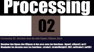 Processing |02 : Dessiner avec du code (Lignes, Ellipses, Arcs)