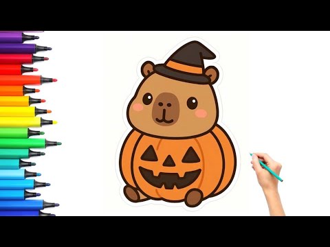 Kit de peinture Capybara par numéros pour adultes - Kit de peinture sans cadre - Cadeau idéal