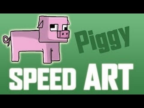 Minecraft : Piggy | Speed draw - Speed Art - YouTube
