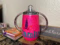 How to Fix a Ruined Sublimated Sippy Cup Tumbler with Cricut, Glitter, Clear Sticker &amp; Epoxy Method