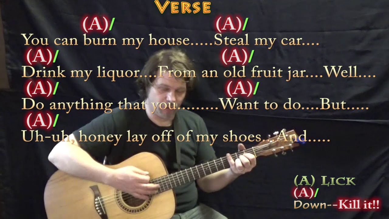 Blue Suede Shoes (Elvis) Strum Guitar Cover Lesson in A with Chords