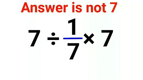 7÷1/7×7 The answer is not 7. Many got it wrong!  Ukraine Math Test #math #percentages #ukraine