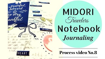 How to Journal/Art Journal - Midori Notebook - process video no.8