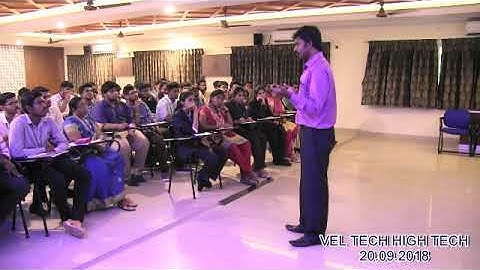 VEL TECH HIGH TECH DEPT OF CSE GUEST LECTURE 20.09.2018