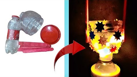 How to make a table lamp 🛋️ at home | waste plastic material lamp.