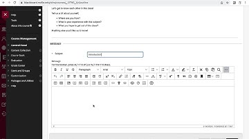How to Create a Thread on Blackboard