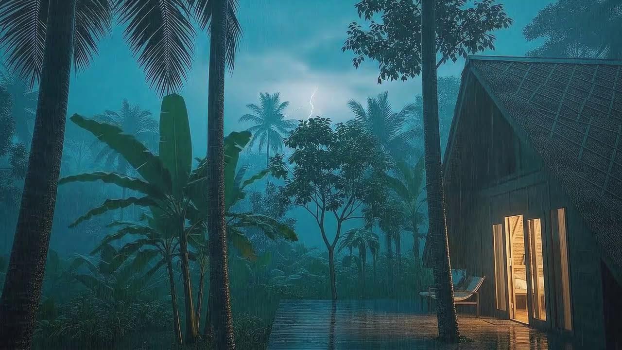 Sleep Faster with Calm Rain and Low Storm at Cozy Cabin 🌧️